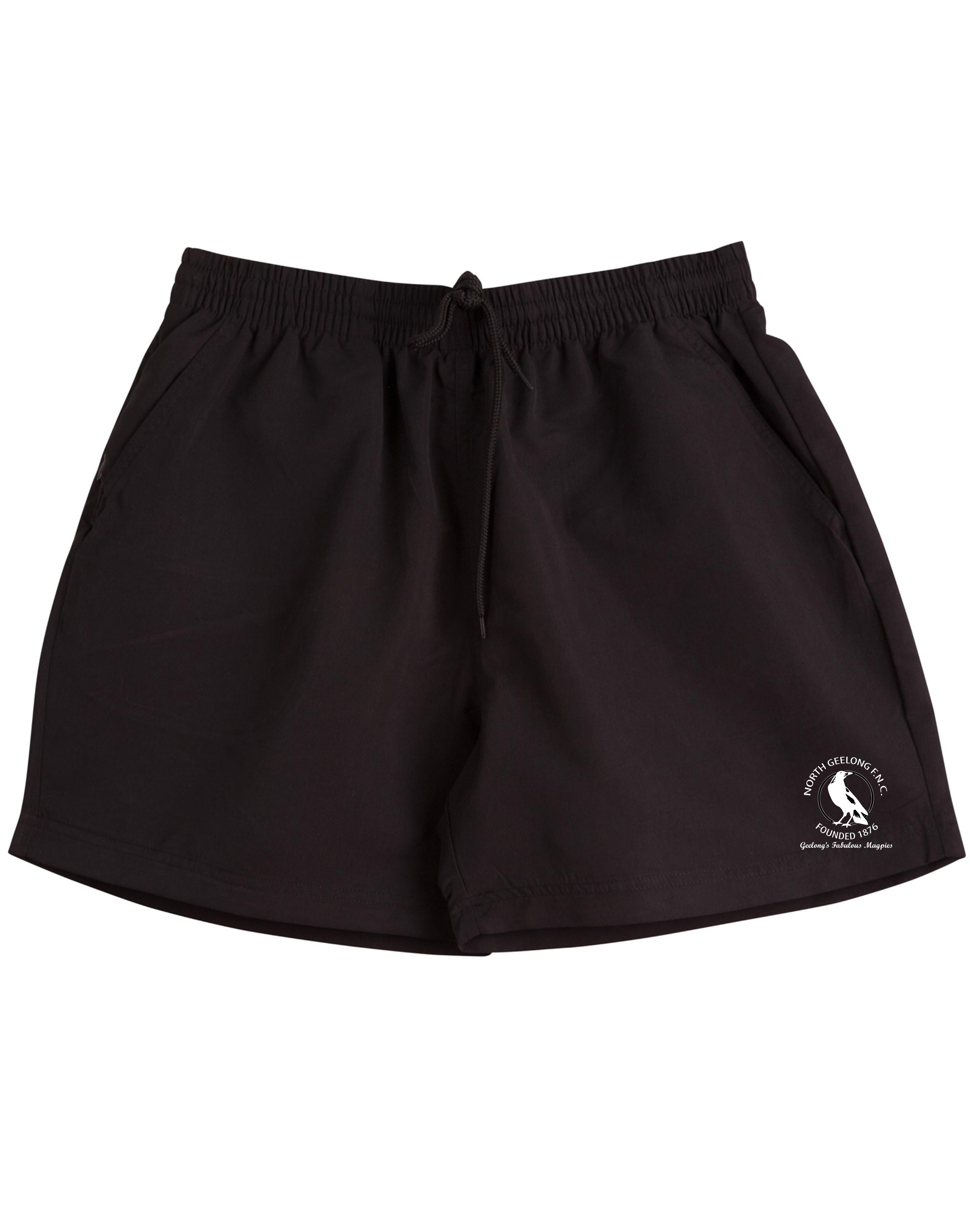 Unisex Black Sports Shorts