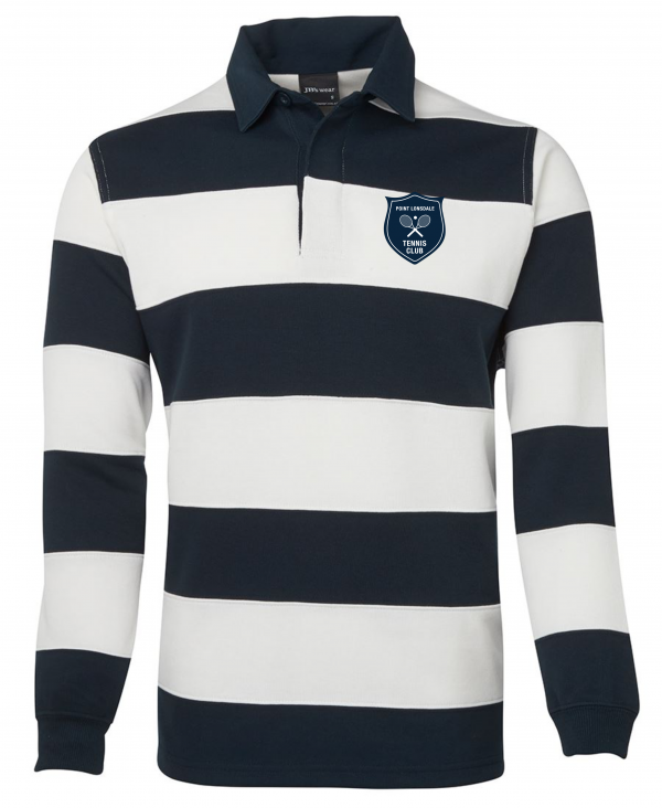 Unisex Striped Rugby Jumper in Navy/White — Promote-It Trophy ...