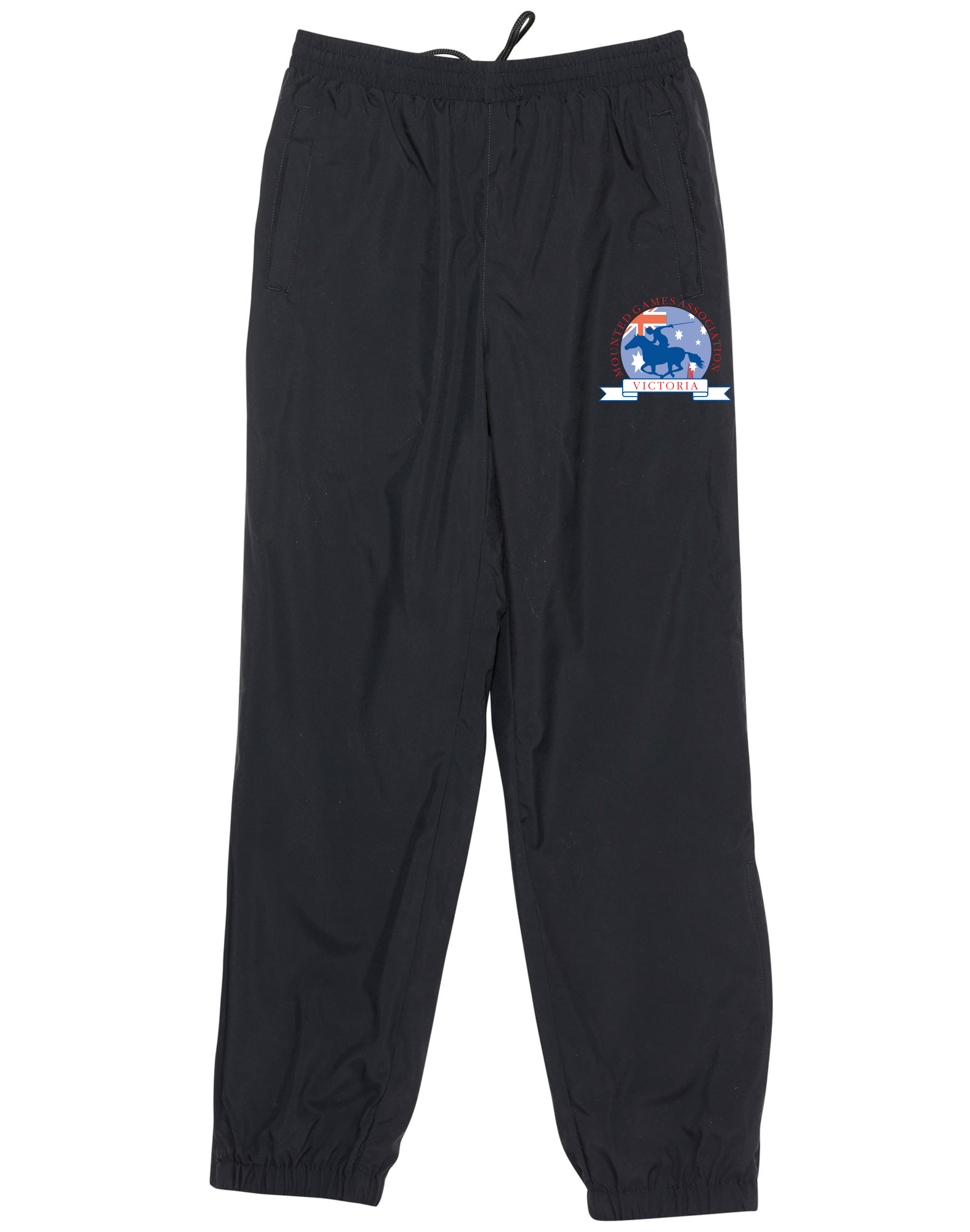 Warm Up Track Pants in Navy/White
