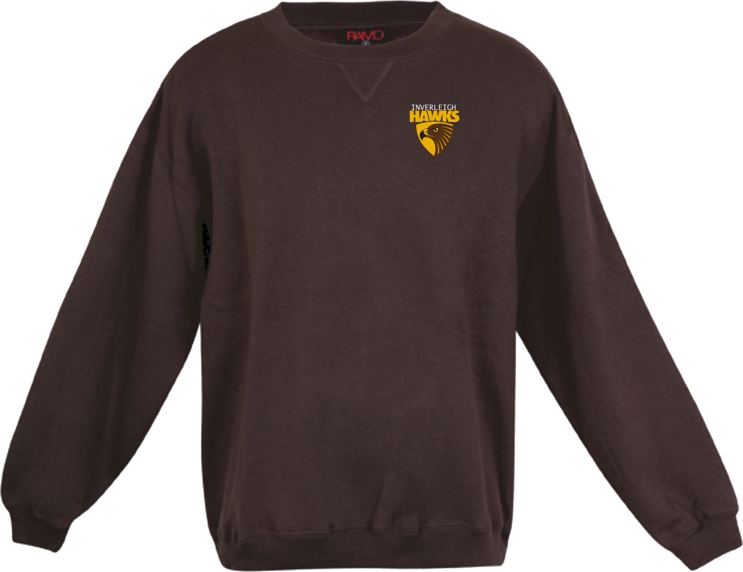 Unisex Crew Neck Sweat in Brown or Grey Marle
