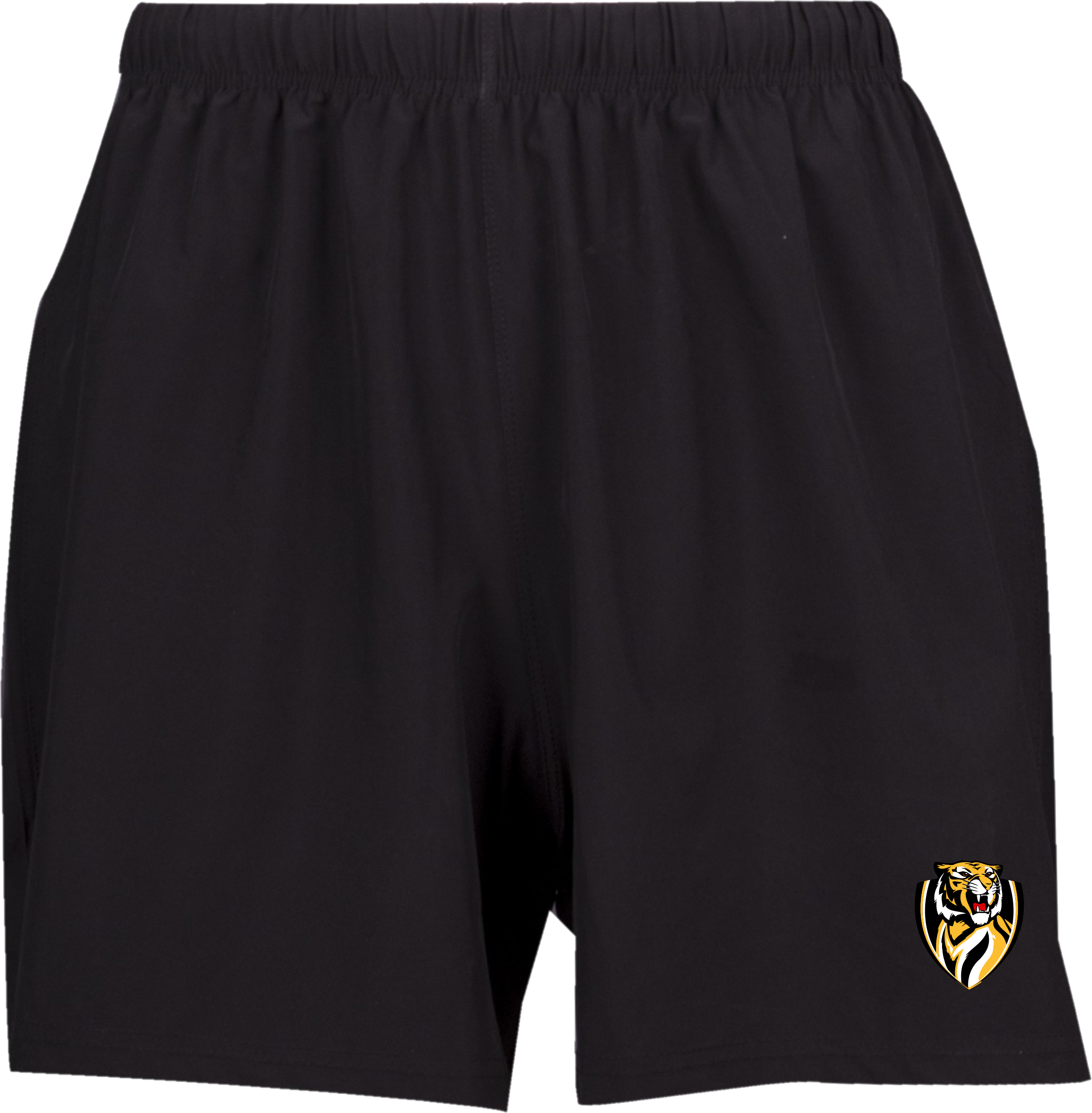 Flex 4 way Stretch Shorts in Black with Logo