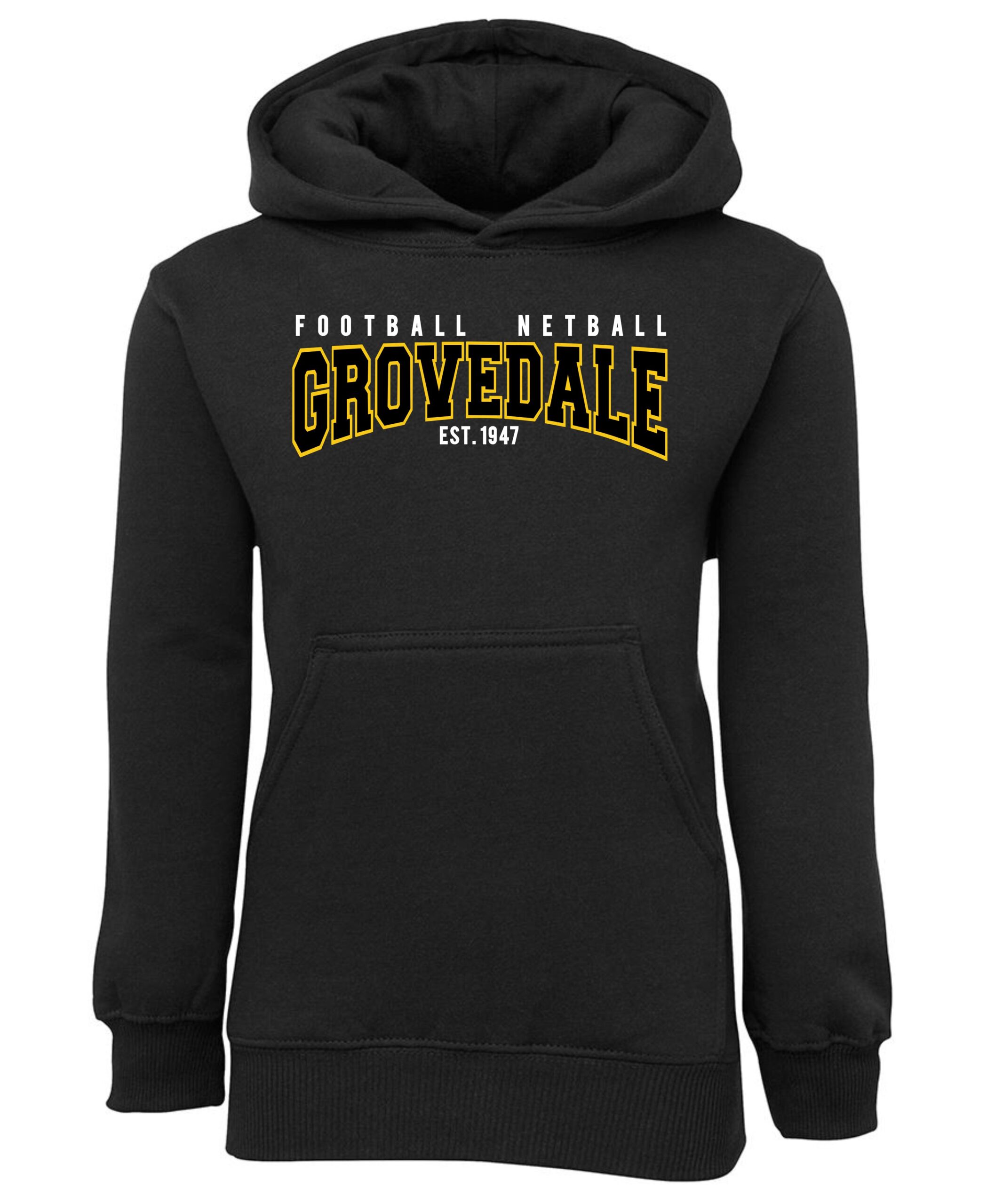 Kids Unisex Hoodie in Black or Grey with Chest Logo